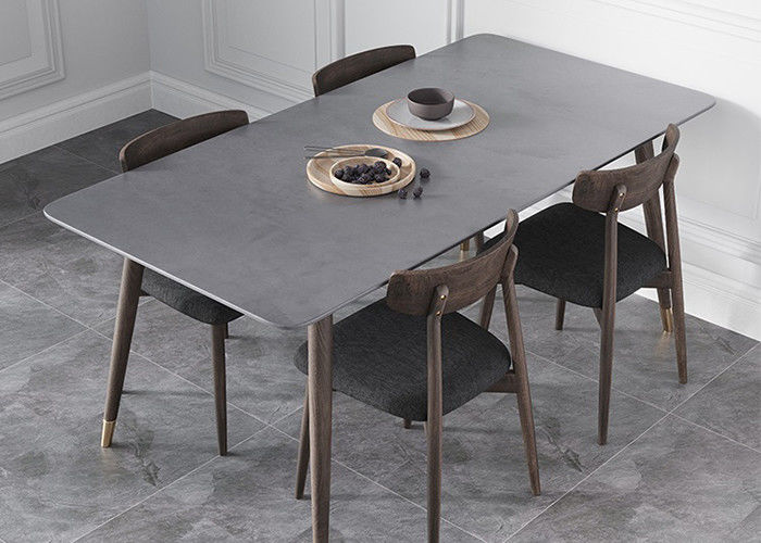 Mesa de jantar luxuosa do projeto do mármore de aço inoxidável do quadro