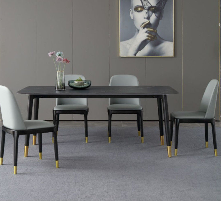 mesa de jantar de mármore luxuosa de 130cmx80cmx77cm, projeto da mesa de jantar com parte superior de mármore