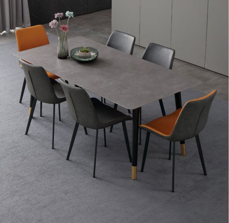 mesa de jantar de mármore luxuosa de 130cmx80cmx77cm, projeto da mesa de jantar com parte superior de mármore
