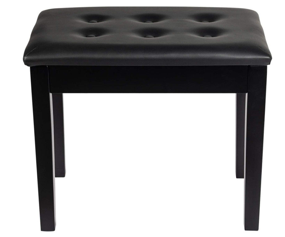 O banco do piano do dobro do Odm do teclado do dueto com o falso largo de Seat do armazenamento cobre preto