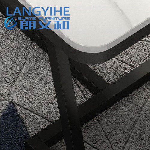 metal luxuoso minimalista moderno de Itália da tabela da sala de jantar da ardósia de 140cm
