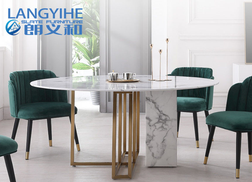 Altura nórdica da combinação minimalista 75cm da mesa de jantar do mármore do círculo do Odm da casa