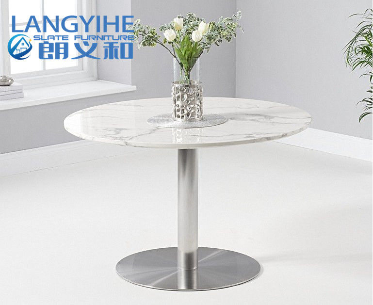 Mesa de jantar estofada do mármore do círculo da cadeira 120cm