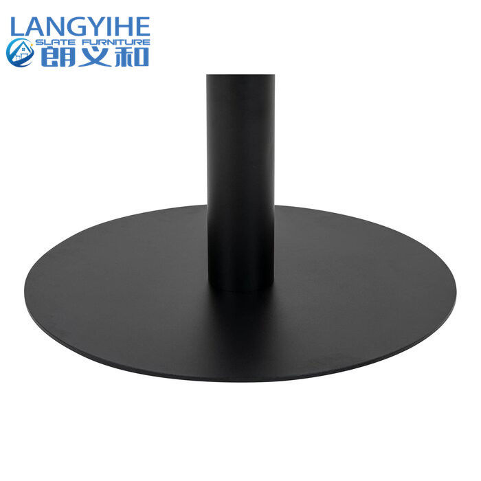 Diâmetro de mármore redondo pequeno da mesa de jantar 105cm do Odm da base preta superior branca