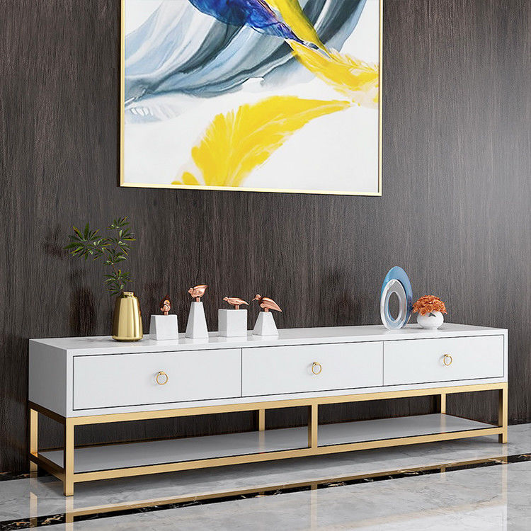 Da mobília luxuosa da sala de visitas do armário da tevê da bolha EPE quadro de aço inoxidável