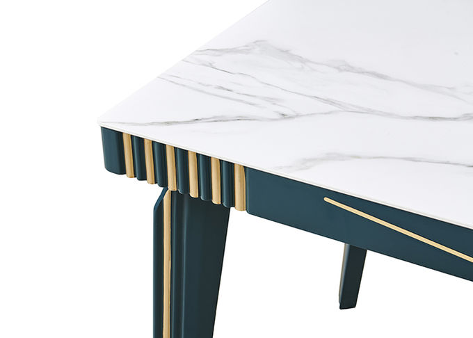 Mesa de jantar simples e à moda 0 da ardósia da madeira maciça da laje da rocha